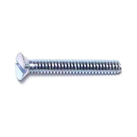 Midwest Fastener 1/4"-20 x 4 in Slotted Flat Machine Screw, Plain Stainless Steel, 25 PK 50674